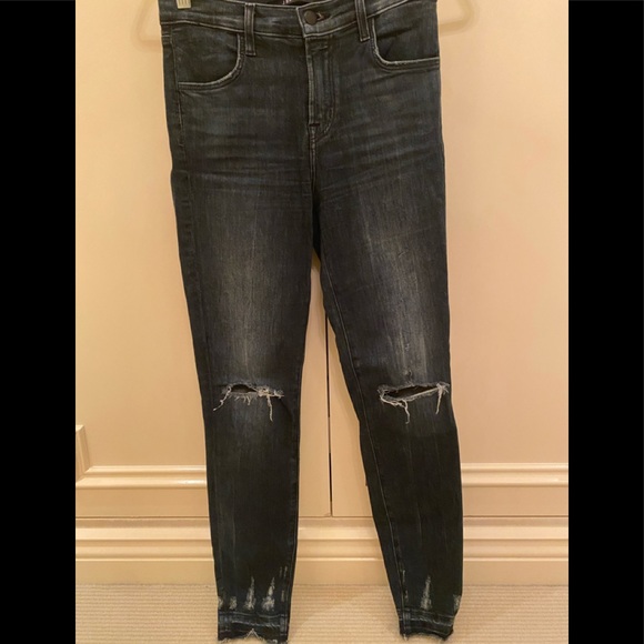 J BRAND faded blue ripped skinny jeans size 25 - Picture 1 of 4